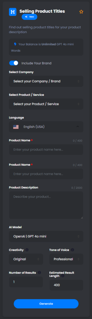 Selling Product Titles